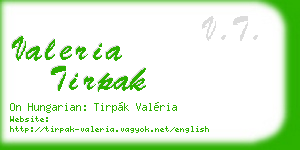 valeria tirpak business card